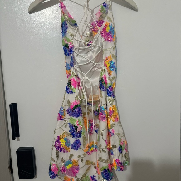 Sage+Paige Multicolor Sequin Mini Dress - Picture 3 of 6
